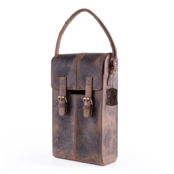 Leather Wine Bottle Bag TILBURY